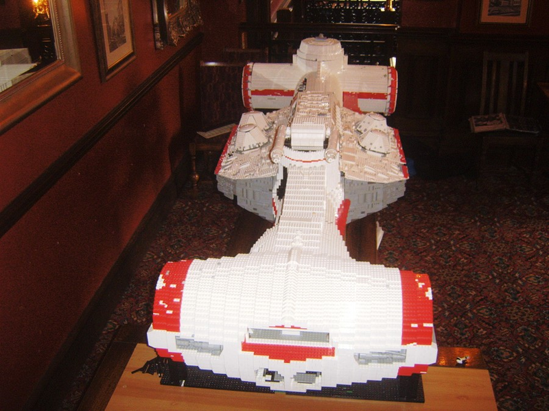 Illustration for article titled Crazy Guy Making Huge Minifig Scale Lego Corellian Corvette